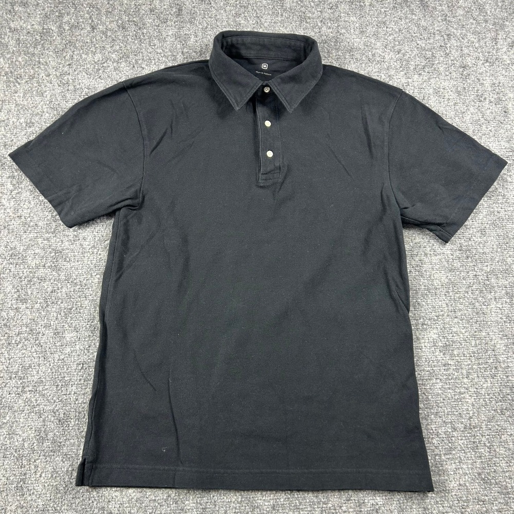 Apple Polo‎ Shirt Women M Black Short Sleeve Business Logo Pique Tech Corporate